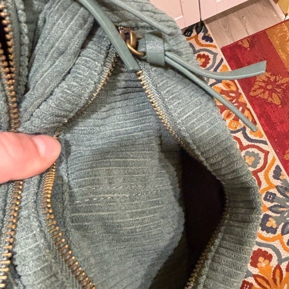 Blue Corduroy Women's Bag - Picture 4 of 5